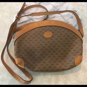 Vintage Gucci Coated Canvas Crossover Bag